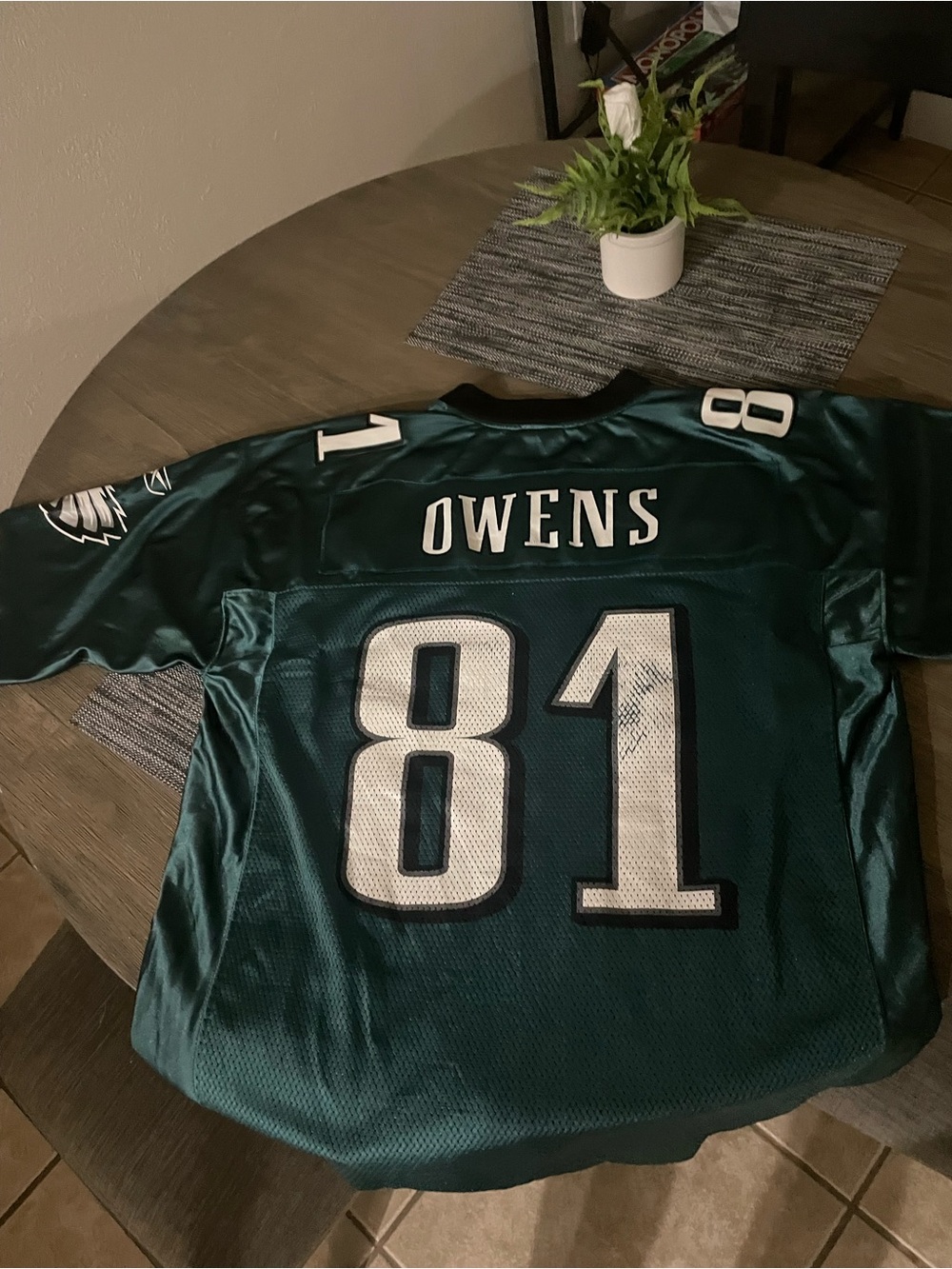 Owens #81 Philadelphia Eagles Game Jersey in Midnight Green